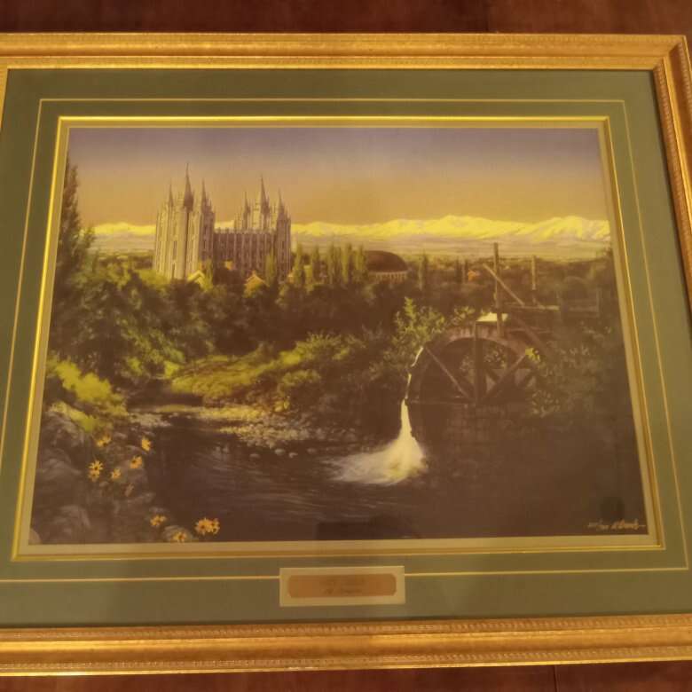 Framed Color Print City Creek, Salt Lake City Utah Limited Numbered