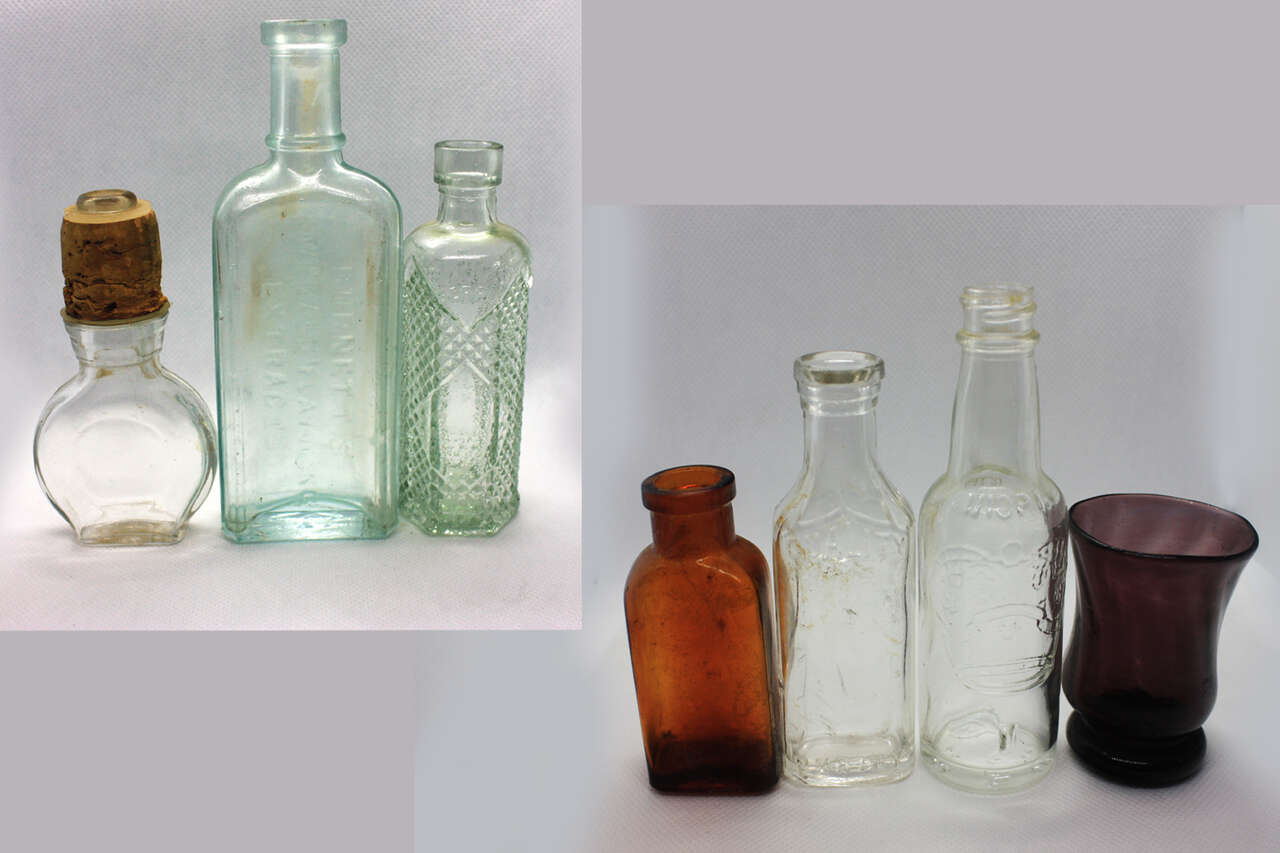 Vintage Glass Bottle Set