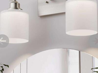 NEW 2 Light Bathroom Light Fixture Brushed Nickel