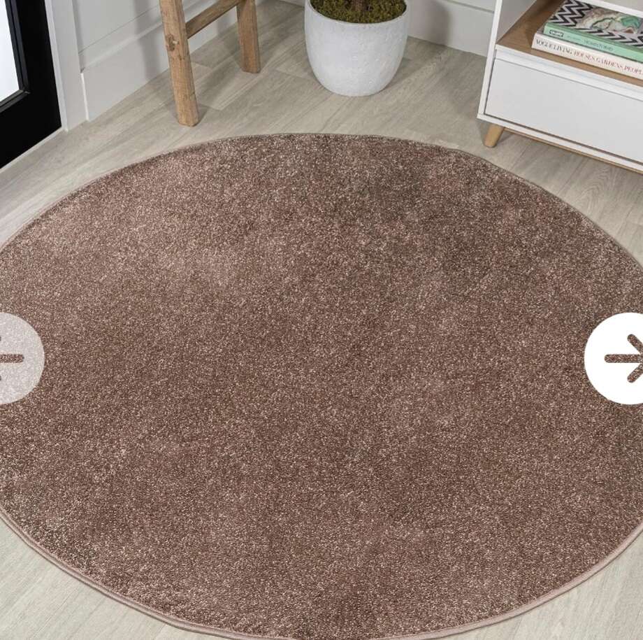 NEW JONATHANY Y Haze Solid Low Pile Rug 6 ft brown