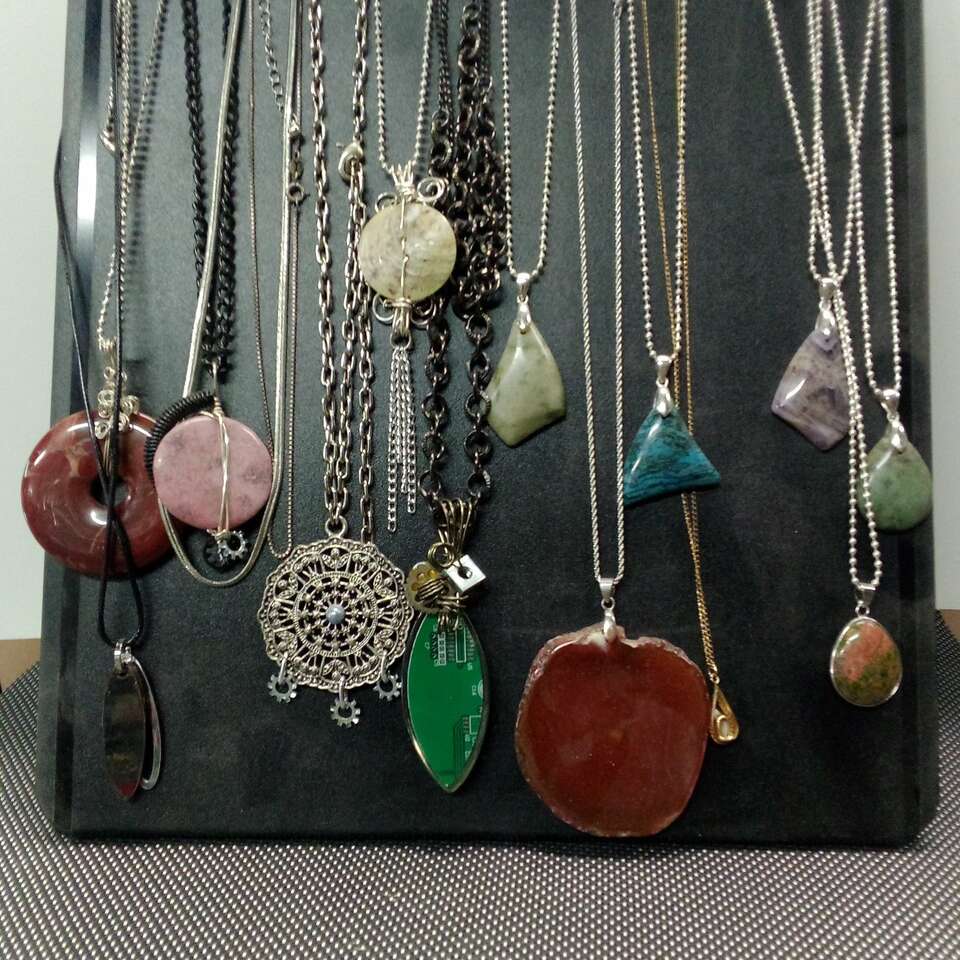 Hand cut and polished Stone necklaces