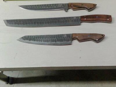 Knives Damascus hammered