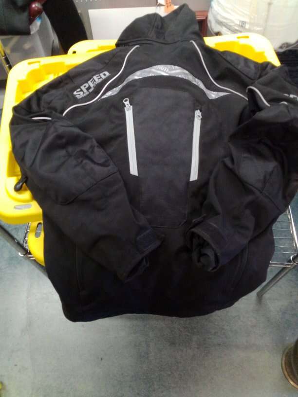 Motorcycle riding jacket by speed and strength