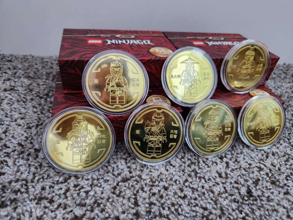 Lego Ninjago 10th anniversary gold coins