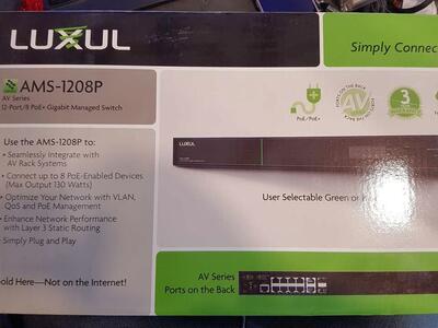 LUXUL 12-Port/8 PoE+ Giga Managed Switch
