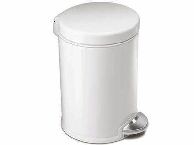 Simplehuman 4.5L White Round Step Trashcan