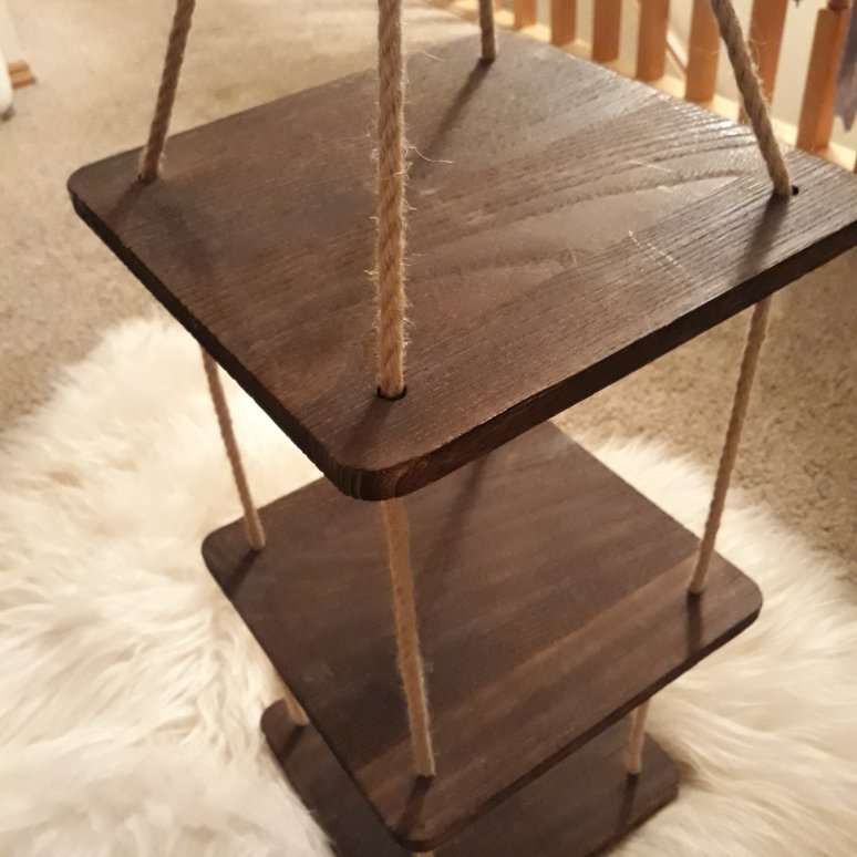 Wooden Handing Rope Shelf Rustic Home Decor