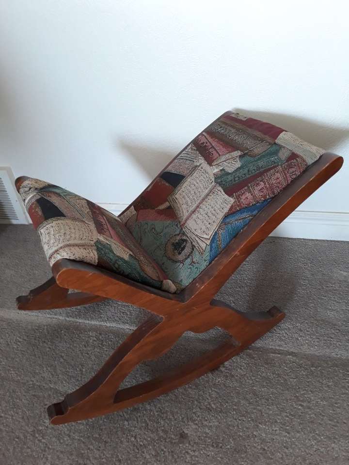 VTG Levenger Well Read Life Wood Rocking Foot Stoo