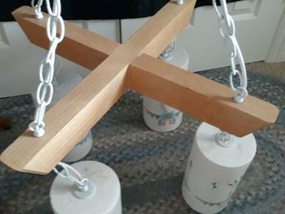 Vintage Handing Lamp Kachina Hunter Native Ceramic