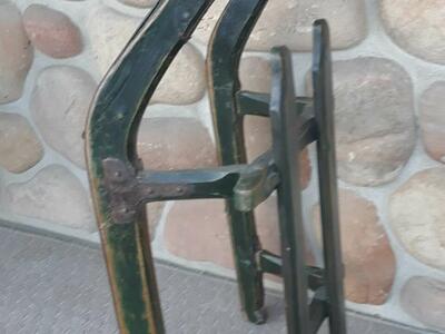 Antique Wood Slat Winter SNow Sled Sub Runners