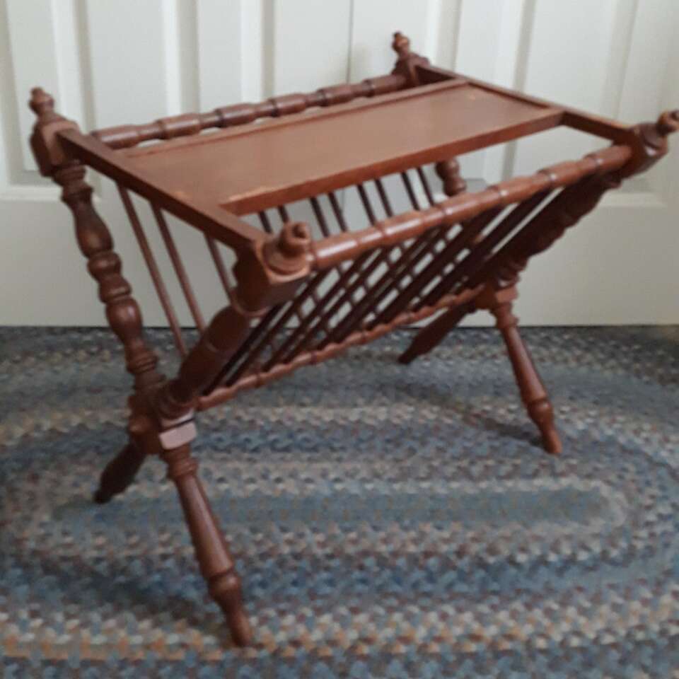 Vintage Antique Magazine Rack
