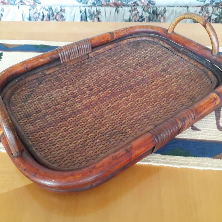 Bamboo Serving Tray Boho Chic SMALL