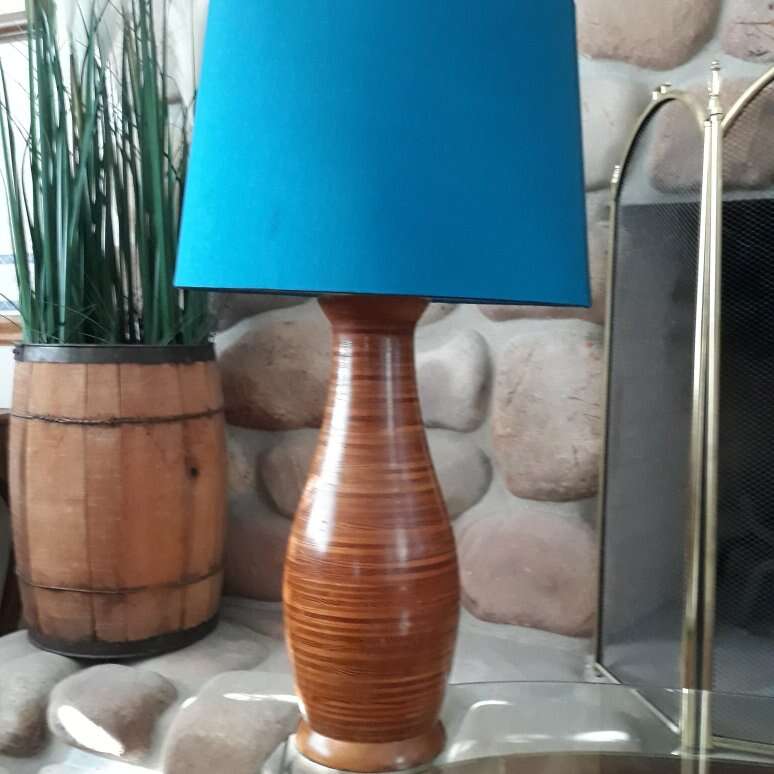 Vintage Mid Century Wooden Lamp