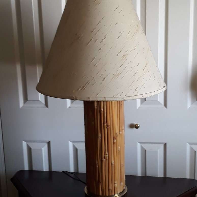 Vintage Mid Century Bamboo Lamp
