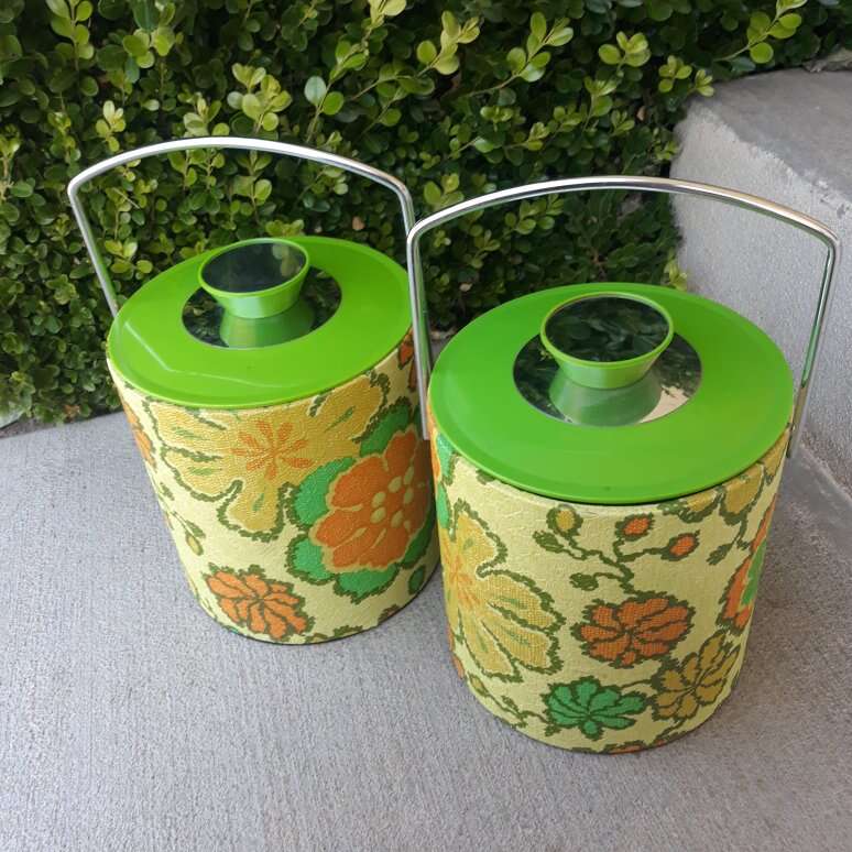 MCM  Vintage Floral Ice Buckets