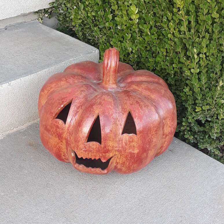 Terracotta Jack O' Lantern Pumpkin