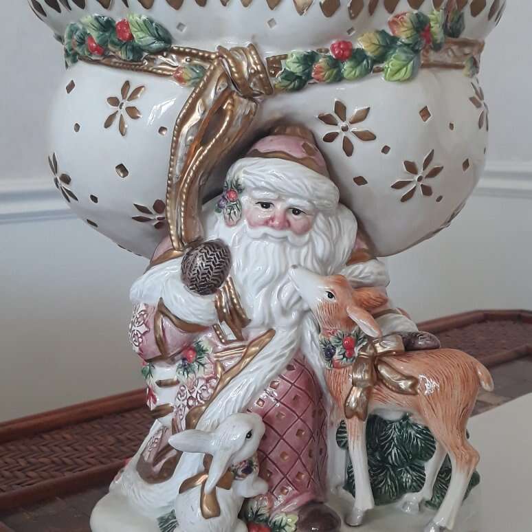 Snowy Woods Footed Compite Fitz and Floyd