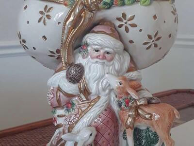 Snowy Woods Footed Compite Fitz and Floyd