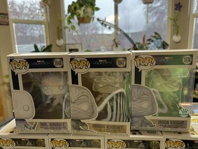 Moon Knight Funko Pops.