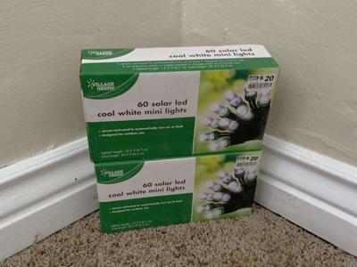 2 Packages of 60 Solar Cool White Mini Lights