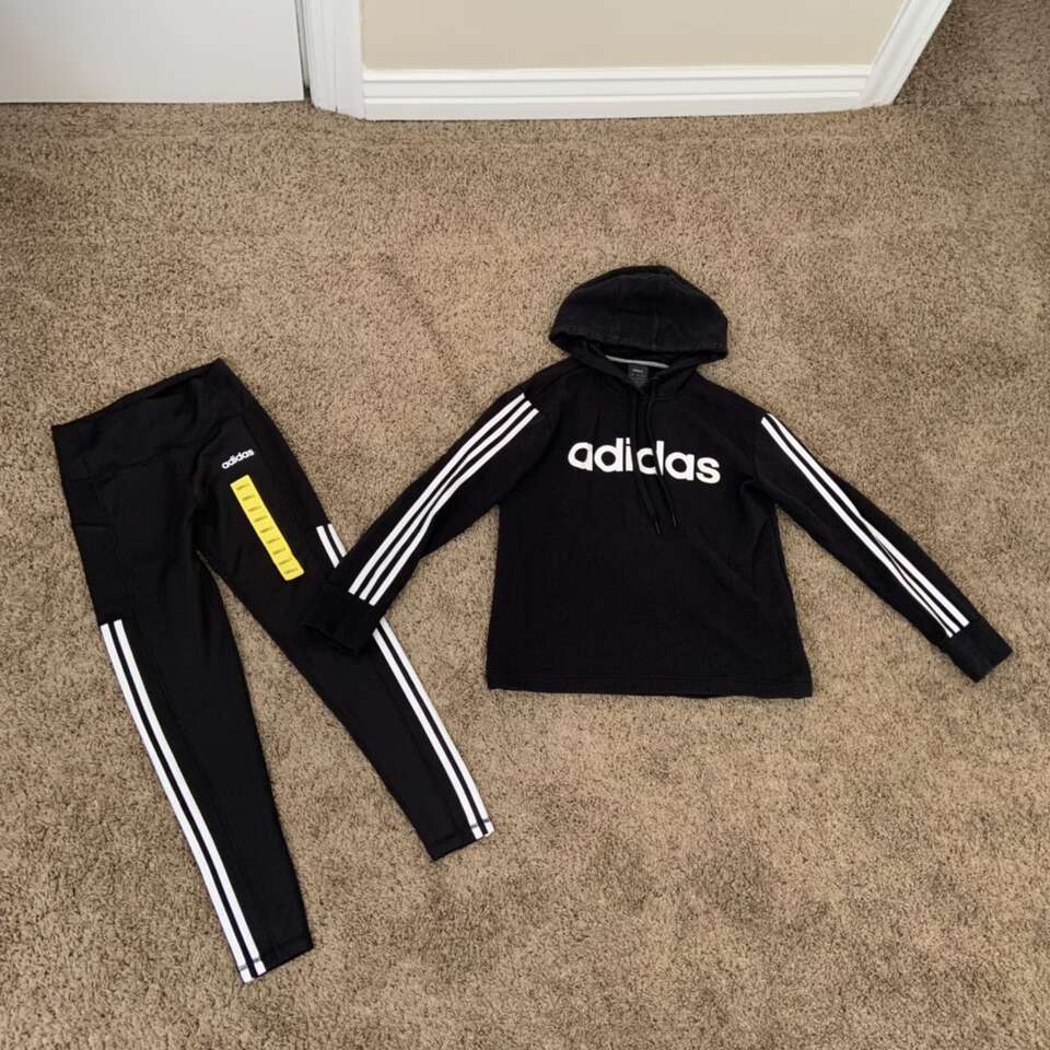 Adidas Black & White Workout Set