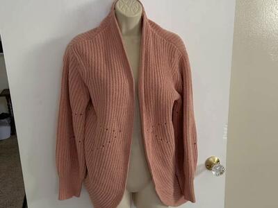 A New Day Mauve Blush Pink Cardigan Size S