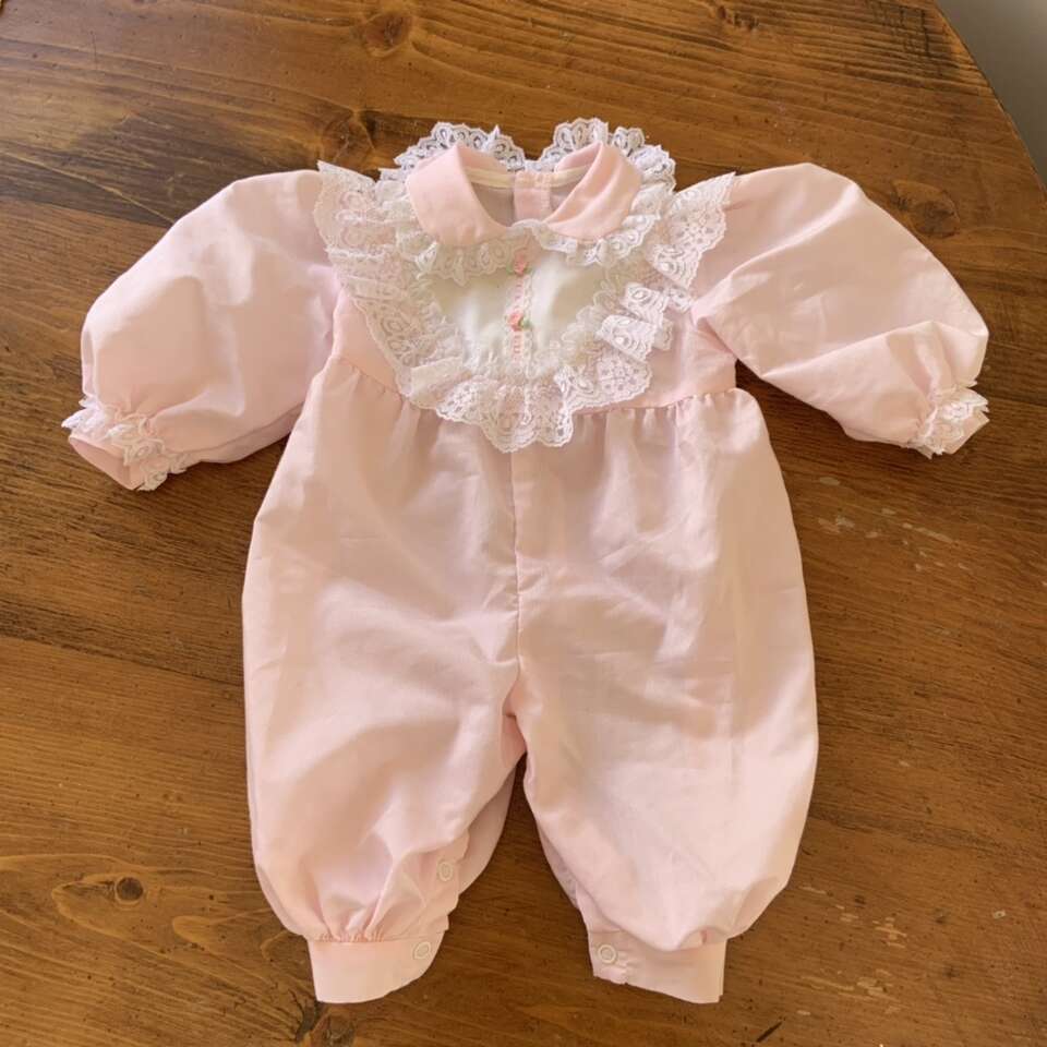 Vintage Pink Girls Jumpsuit Size 6 months