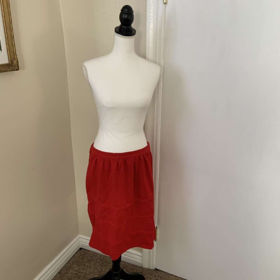 Sweet Salt Candy Apple Red Holiday Skirt Women’s S
