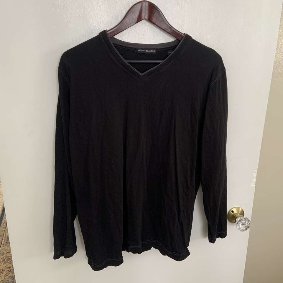 Michael Brandon Men’s Black Long Sleeved Shirt L