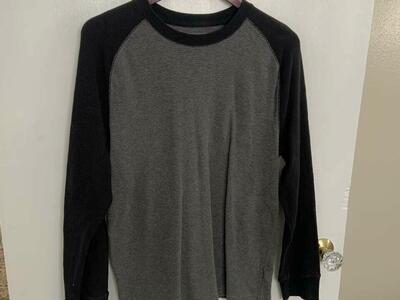 Old Navy Black & Grey Long Sleeved Shirt L