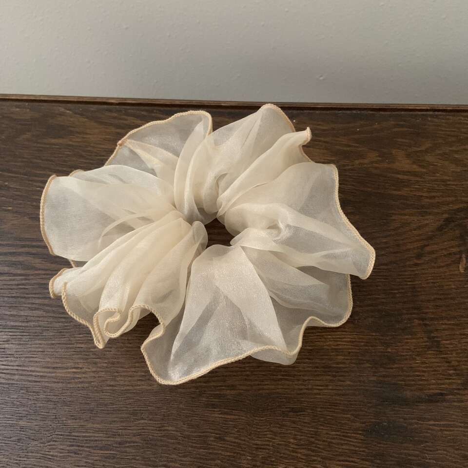 Kaxi Small Business Sheer Champagne Scrunchie