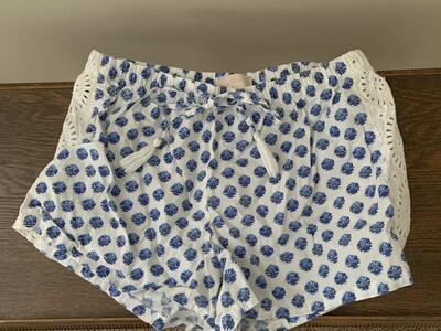 Love by Gqp Sleep Shorts Lace Greek Blue & White S