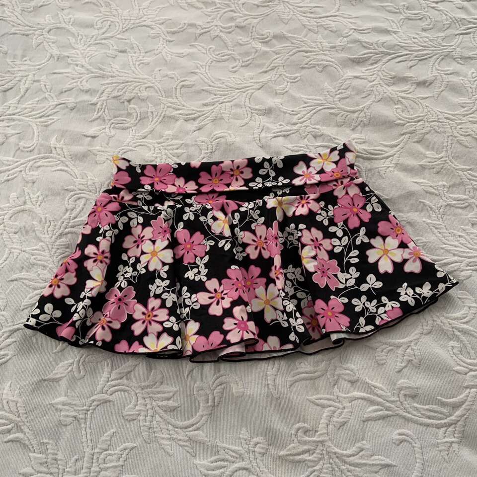 Victorias Secret Black Pink Swimsuit Skirt XS