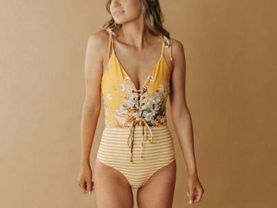 Albion The Rachel One Piece Swimsuit Size Medium