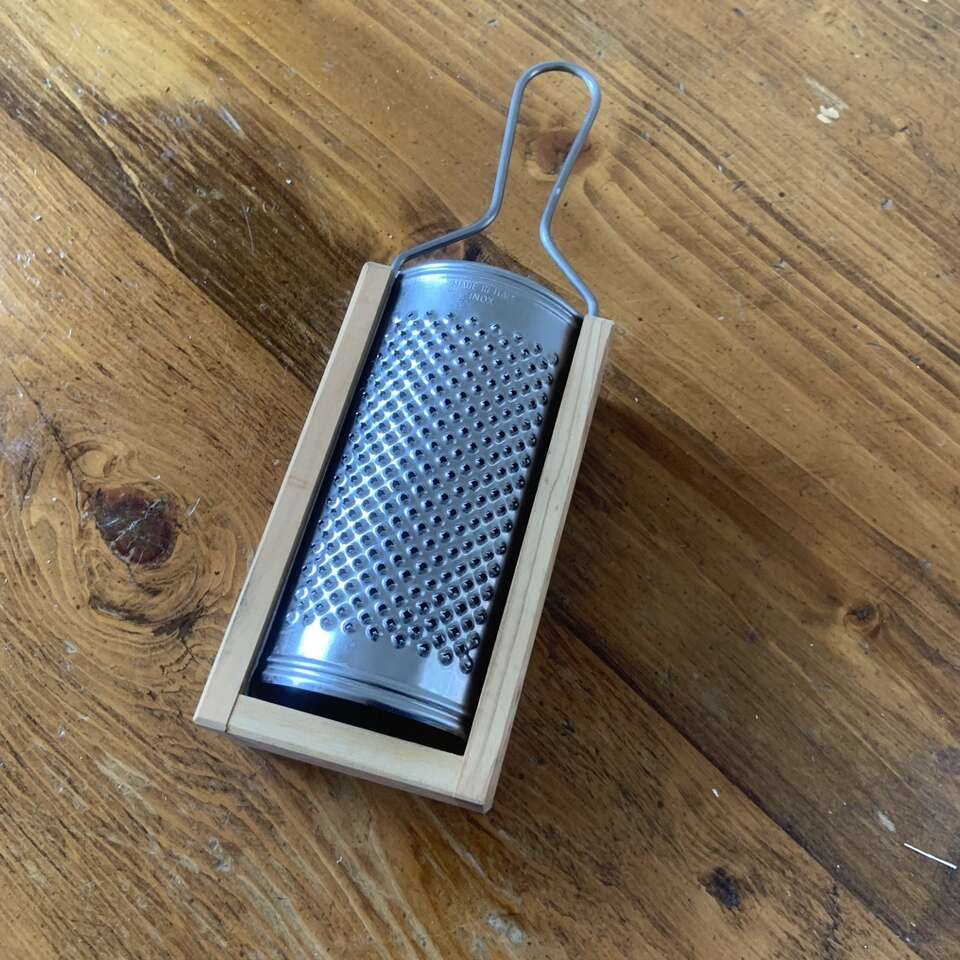 Olive Wood Lemon Zester Cheese Box Grater Italy