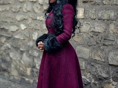Burgundy Victorian Look Adult Winter Coat Small