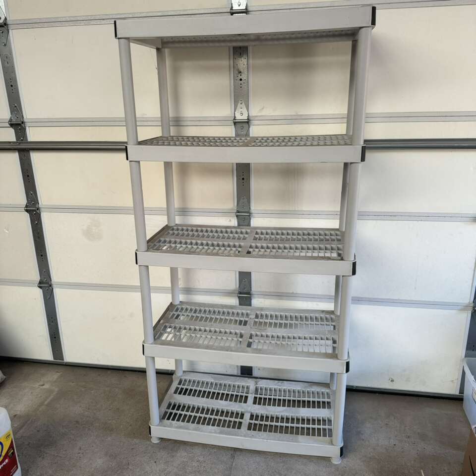 Large Plastic Storage Shelf Rack 72.5 X 35 x 18.5