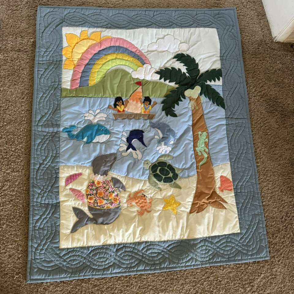 New Hawaii Beach Baby Quilt or Wall Hanging Decor
