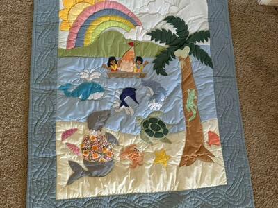 New Hawaii Beach Baby Quilt or Wall Hanging Decor