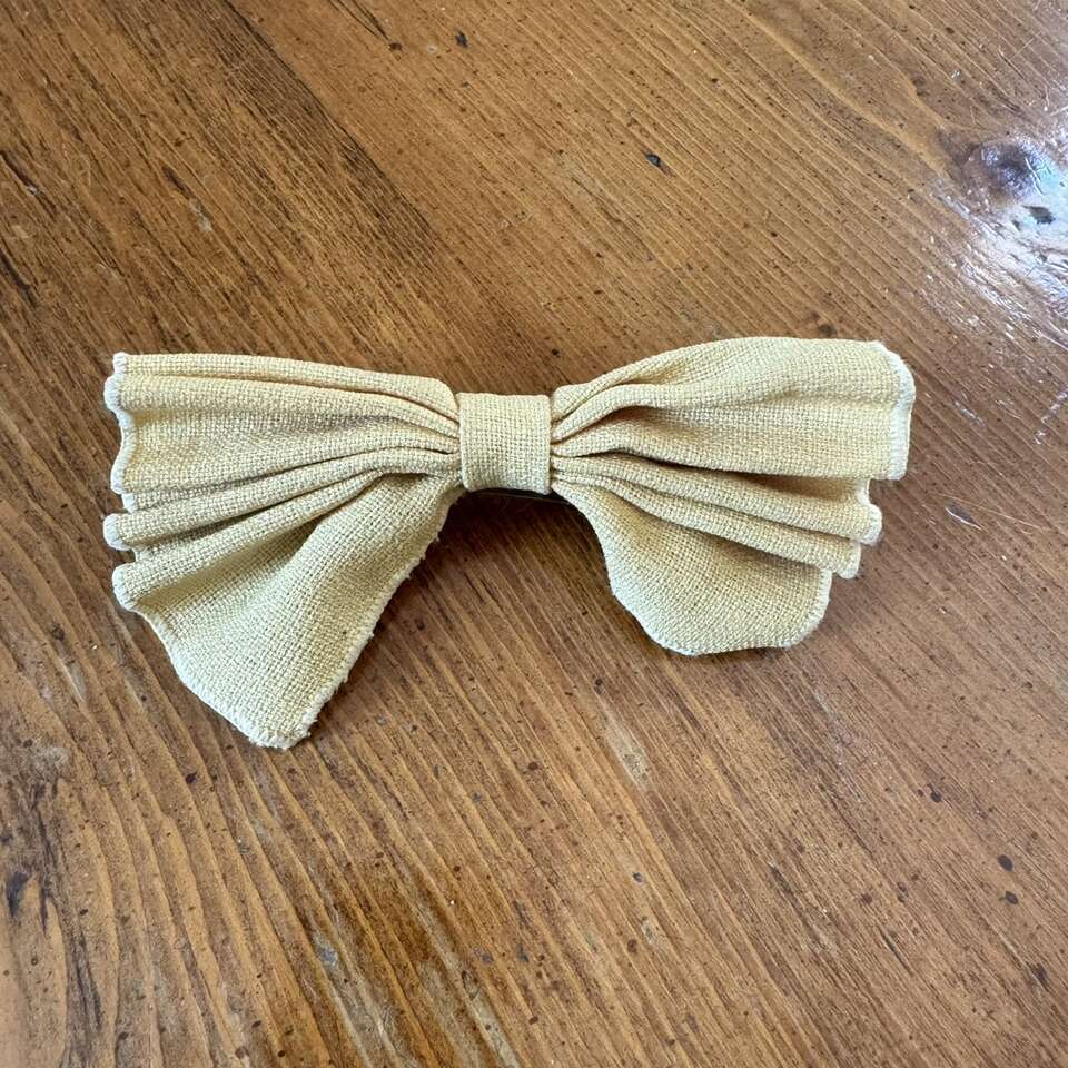 Vintage Mustard Yellow Hair Clip Bow