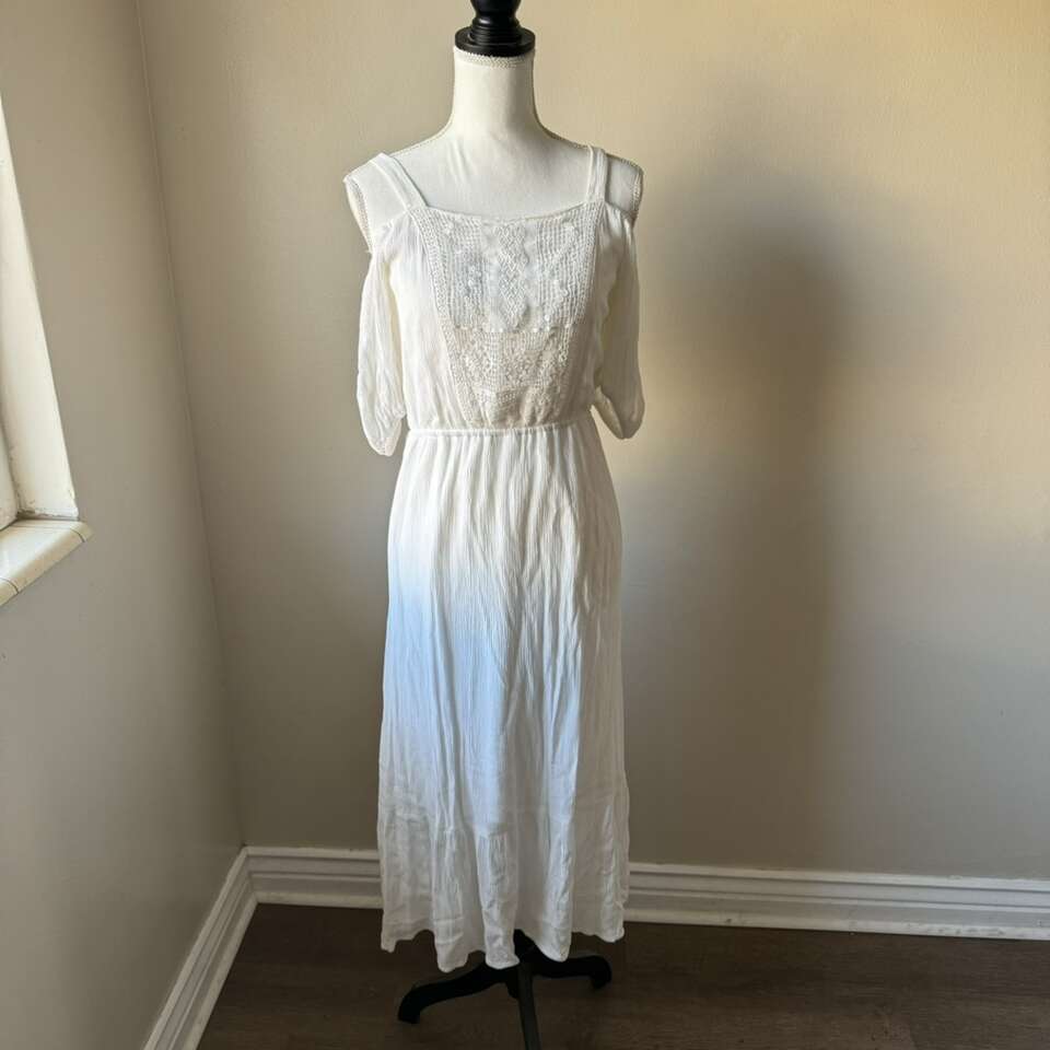White Off The Shoulder Long Dress