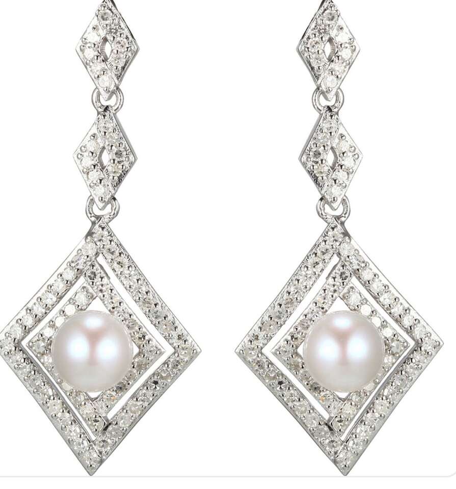 Cultured Freshwater Pearl Sterling Silver Earrings