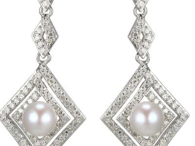 Cultured Freshwater Pearl Sterling Silver Earrings
