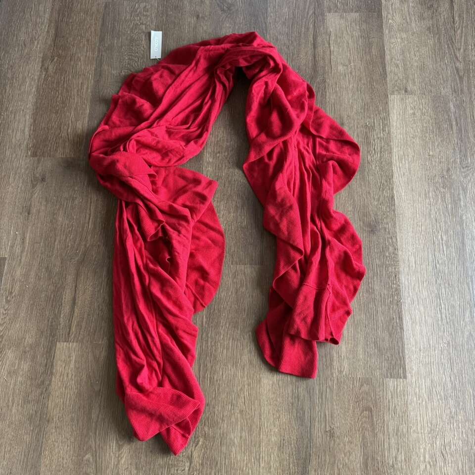 Chico’s Ruffle Detail Wrap Radiant Red New