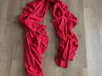 Chico’s Ruffle Detail Wrap Radiant Red New