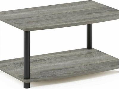 FURINNO Turn-N-Tube 2-Tier Elevated TV Stand/Display/coffee table
