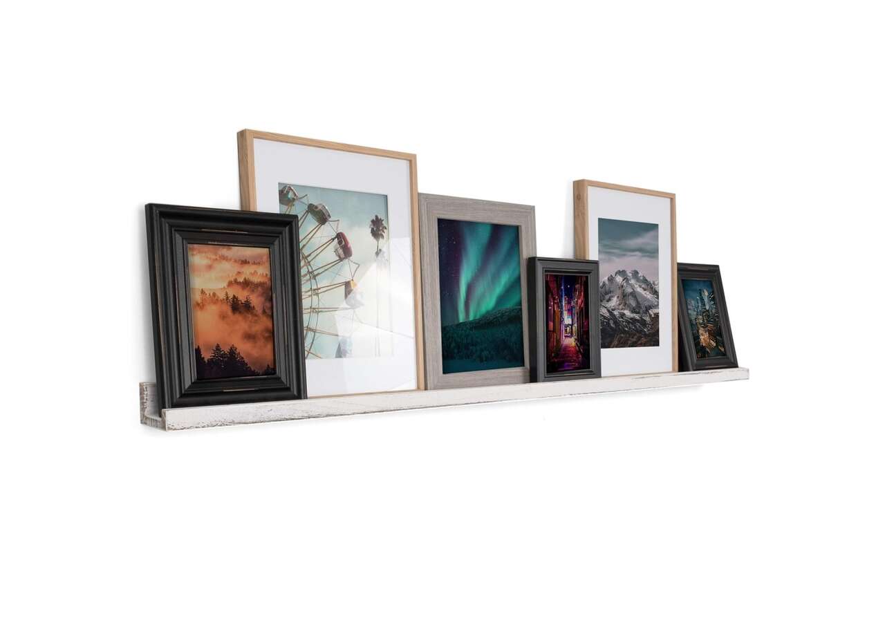 Rustic State Wall Mount shelves 52 - Washed White