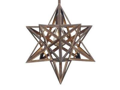 Signature Hardware 949641 Mayland 14" Wide Pendant - Wood