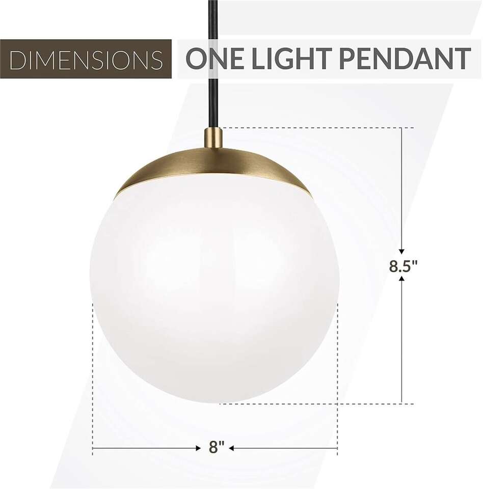Visual Comfort Studio Collection Leo - Hanging Globe Small Pendant LED Light