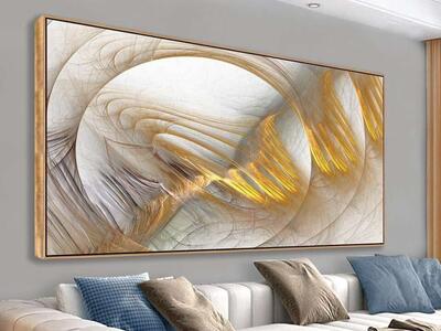 Gold Abstract Art Wall Canvas Artwork Framed Home Decor 20x40inch